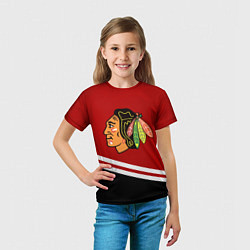 Футболка детская Chicago Blackhawks, NHL, цвет: 3D-принт — фото 2