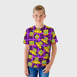 Футболка детская Geometry Dash: Violet Space, цвет: 3D-принт — фото 2