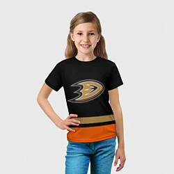 Футболка детская Anaheim Ducks Анахайм Дакс, цвет: 3D-принт — фото 2