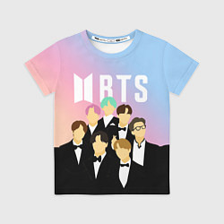 Футболка детская BTS БТС ART УЧАСТНИКИ, цвет: 3D-принт
