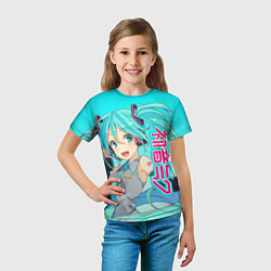 Футболка детская Hatsune Miku Мику Хацунэ, цвет: 3D-принт — фото 2