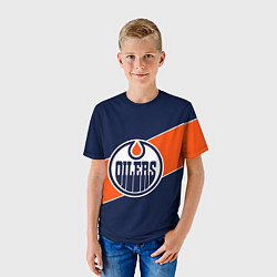 Футболка детская Эдмонтон Ойлерз Edmonton Oilers NHL, цвет: 3D-принт — фото 2
