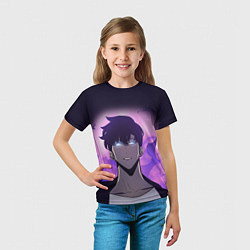 Футболка детская Поднятие уровня в одиночку Соло левелинг, цвет: 3D-принт — фото 2