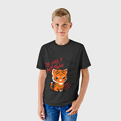 Футболка детская ГОД ТИГРА 2022 THE YEAR OF THE TIGER 2022, цвет: 3D-принт — фото 2