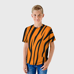 Футболка детская Текстура тиграtiger, цвет: 3D-принт — фото 2