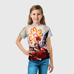 Футболка детская Кли с крыльями при взрыве Genshin Impact, цвет: 3D-принт — фото 2