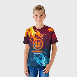 Футболка детская Unreal Огонь, цвет: 3D-принт — фото 2