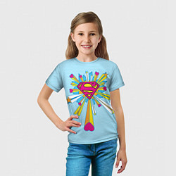 Футболка детская Logo The 14th of February Superman, цвет: 3D-принт — фото 2