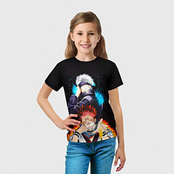 Футболка детская Сукуна и Сатору Годжо просто великолепны Магическа, цвет: 3D-принт — фото 2