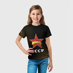Футболка детская СССР Звезды, цвет: 3D-принт — фото 2