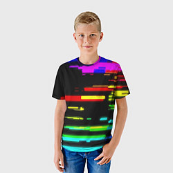 Футболка детская Color fashion glitch, цвет: 3D-принт — фото 2