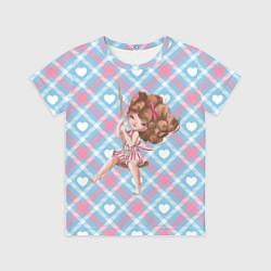 Футболка детская Девочка на тарзанке, цвет: 3D-принт