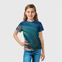 Футболка детская Геометрия на волне, цвет: 3D-принт — фото 2