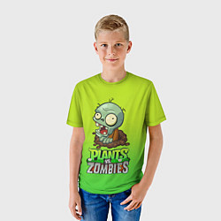 Футболка детская Plants vs Zombies зомби, цвет: 3D-принт — фото 2
