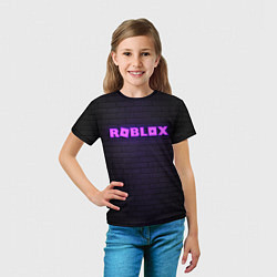 Футболка детская ROBLOX NEON LOGO ИГРА РОБЛОКС, цвет: 3D-принт — фото 2