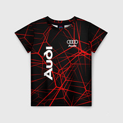 Футболка детская Audi: Красные линии, цвет: 3D-принт