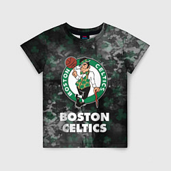Футболка детская Бостон Селтикс, Boston Celtics, НБА, цвет: 3D-принт