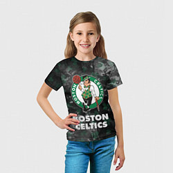 Футболка детская Бостон Селтикс, Boston Celtics, НБА, цвет: 3D-принт — фото 2