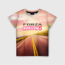 Футболка детская Закат Forza Horizon 5, цвет: 3D-принт