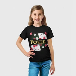 Футболка детская Покер POKER, цвет: 3D-принт — фото 2