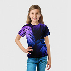 Футболка детская НЕОНОВЫЕ ПАПОРОТНИКИ, цвет: 3D-принт — фото 2