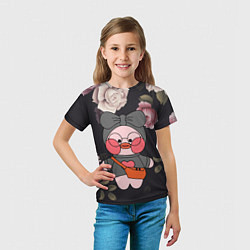 Футболка детская УТОЧКА ЛАЛАФАНФАН - Цветочки, цвет: 3D-принт — фото 2