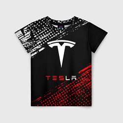 Футболка детская Tesla - Logo Pattern, цвет: 3D-принт