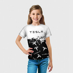 Футболка детская Tesla - Black & White, цвет: 3D-принт — фото 2