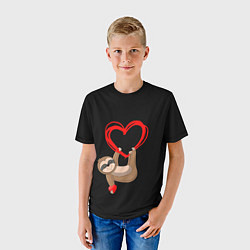 Футболка детская Ленивая любовь, цвет: 3D-принт — фото 2