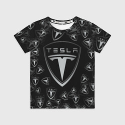 Футболка детская TESLA BIG LOGO PATTERN, цвет: 3D-принт