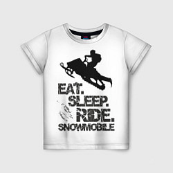 Детская футболка EAT SLEEP RIDE SNOWMOBILE