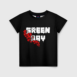 Футболка детская Green day Цветы, цвет: 3D-принт