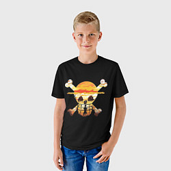 Футболка детская One Piece череп, цвет: 3D-принт — фото 2