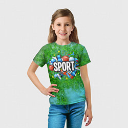 Футболка детская Разные спорт Sport, цвет: 3D-принт — фото 2