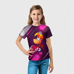 Футболка детская Rayman держит сердце в руках, цвет: 3D-принт — фото 2