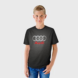 Футболка детская Audi карбон, цвет: 3D-принт — фото 2