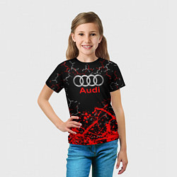 Футболка детская AUDI АУДИ брызги, цвет: 3D-принт — фото 2