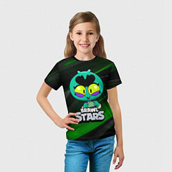 Футболка детская Brawl Stars green Eve, цвет: 3D-принт — фото 2