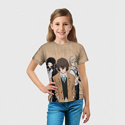 Футболка детская Великий из бродячих псов, Дазай Осаму, Ацуши Накад, цвет: 3D-принт — фото 2