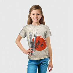 Футболка детская Закат Бамбук, цвет: 3D-принт — фото 2