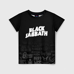 Футболка детская Black Sabbath логотипы рок групп, цвет: 3D-принт