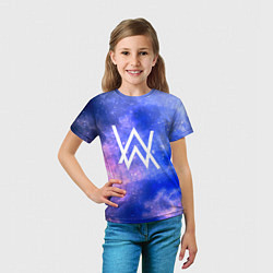 Футболка детская Alan Walker космос, цвет: 3D-принт — фото 2