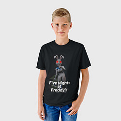Футболка детская Five Nights at Freddys: Security Breach - кролик В, цвет: 3D-принт — фото 2