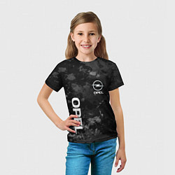 Футболка детская OPEL ОПЕЛЬ СЕРЫЙ ФОН, цвет: 3D-принт — фото 2