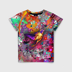 Футболка детская Колибри Floral Pattern, цвет: 3D-принт