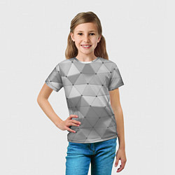 Футболка детская Объемные Треугольники 3d, цвет: 3D-принт — фото 2