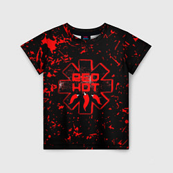 Футболка детская Red Hot Chili Peppers, лого, цвет: 3D-принт
