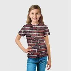 Футболка детская Brick Wall, цвет: 3D-принт — фото 2