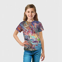 Футболка детская Cyber skull Vanguard pattern, цвет: 3D-принт — фото 2