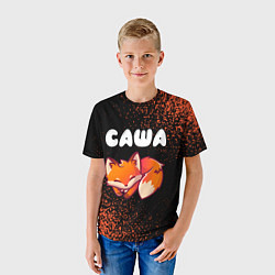 Футболка детская Саша ЛИСИЧКА Краска, цвет: 3D-принт — фото 2